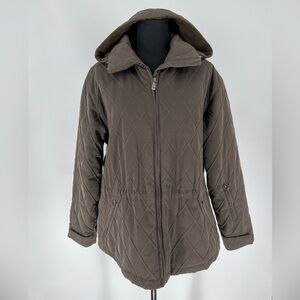 PACIFIC TRAIL HOODED CHOCOLATE BROWN JACKET, COZY WEATHER PROTECTION‎
